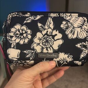 Vera Bradley Black and White Floral Clutch